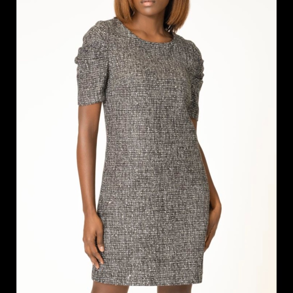 Area Stars Black White tweed mini dress